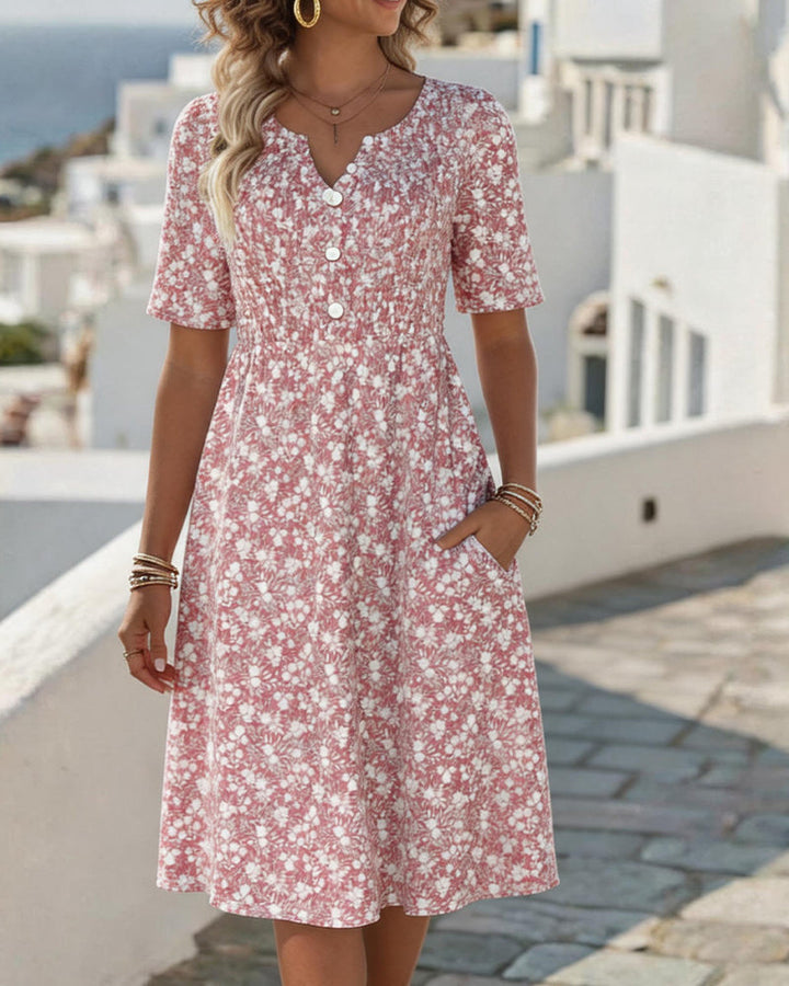 Maria | Vestido midi floral suelto y ligero