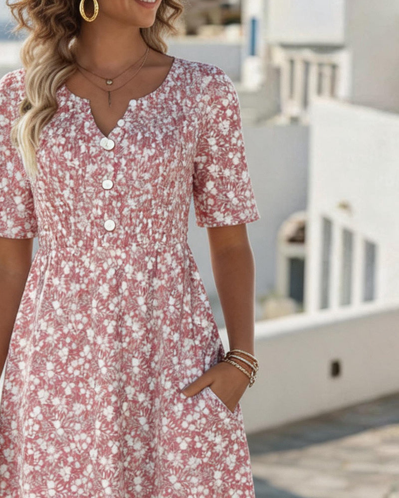 Maria | Vestido midi floral suelto y ligero