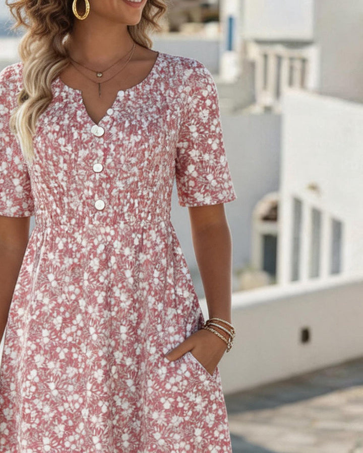 Maria | Vestido midi floral suelto y ligero