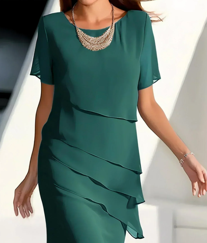 Anastasia | Lujoso vestido midi a capas