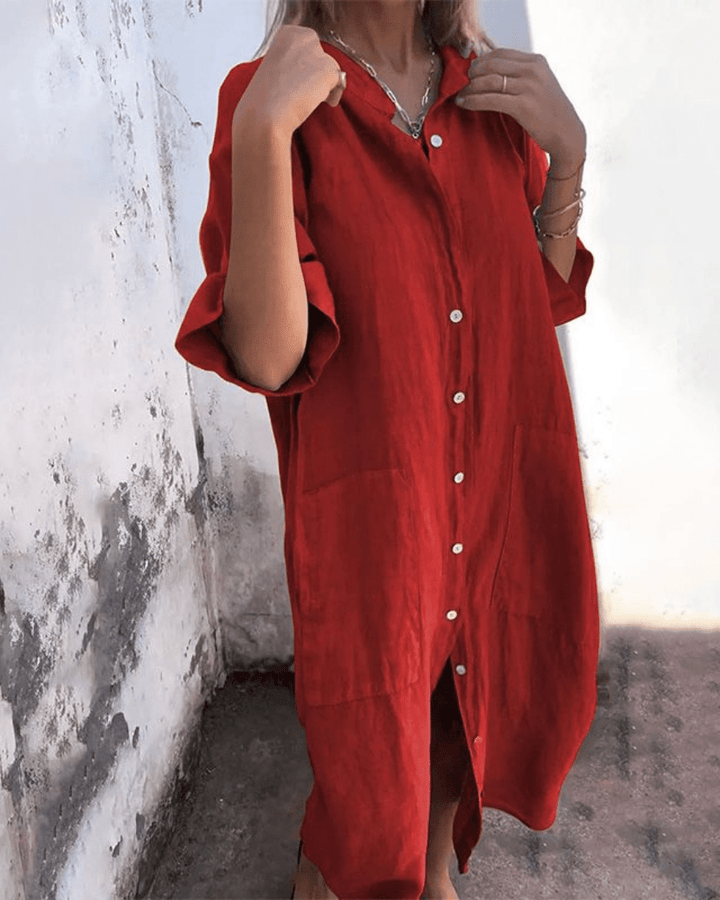 Anna | Vestido camisero vaporoso